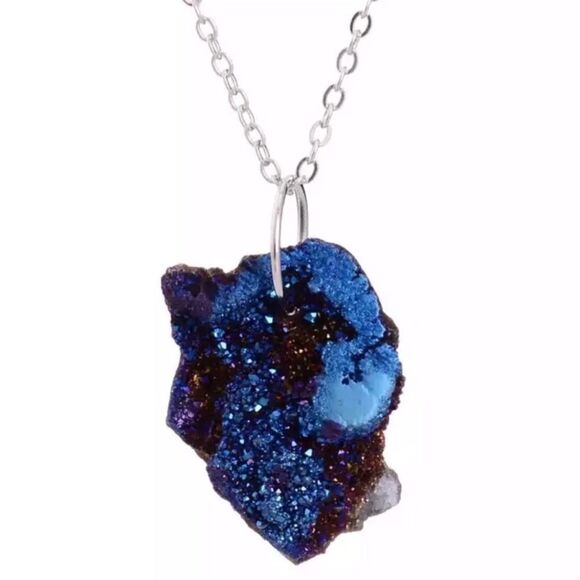 🆕Natural Blue Stone Necklace - Picture 1 of 3
